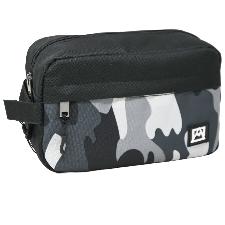 *OUTSIDE OF CA* LRG BLK CAMO MEN TOILETRY BAG C/P 30