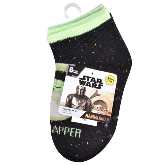 6pk 3T-5T THE MANDALORIAN LITTLE BOUNTY QTR SOCKS C/P 12