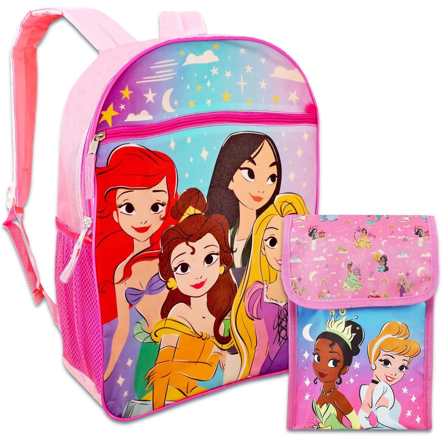 5pc 16" PRINCESS BACKPACK SET C/P 12 Disney
