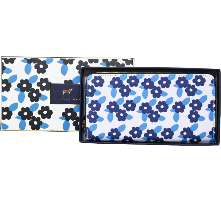 *OUTSIDE OF CA* LRG FLOWER PRINT ZIPPER WALLET IN GIFT BOX C/P 40