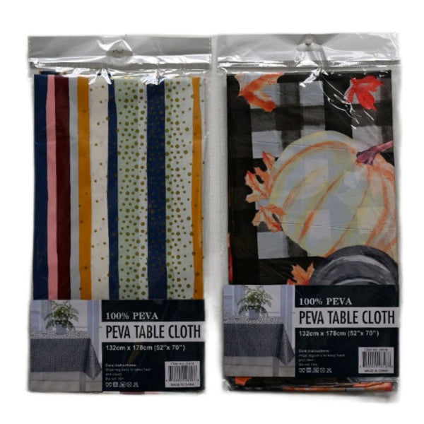 52"x70" ASST DISPOSABLE PE TABLECOVER C/P 72