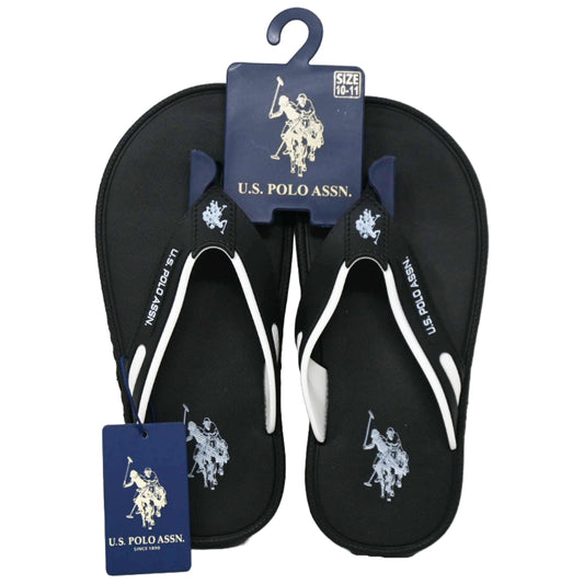 BLACK BOYS SANDALS SIZE 10-4 U.S. POLO ASSN. C/P 24