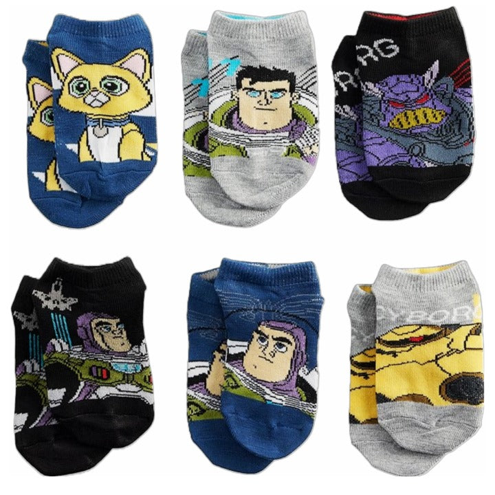 6pk MED LIGHTYEAR ON A MISSION NS SOCKS C/P 12