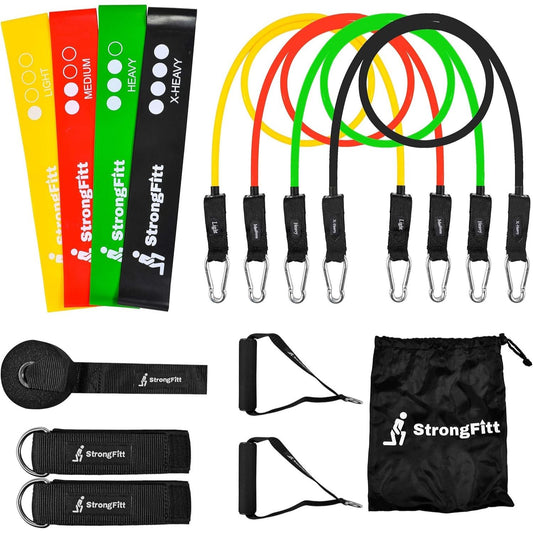 StrongFitt 14pc Exercise Bands Set C/P 20