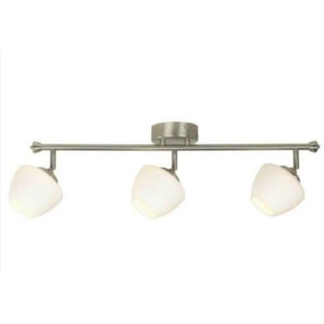 3-LIGHT FROSTED WHITE DIRECTIONAL RAIL LED TRACK LIGHT C/P 1,COLOR BOX