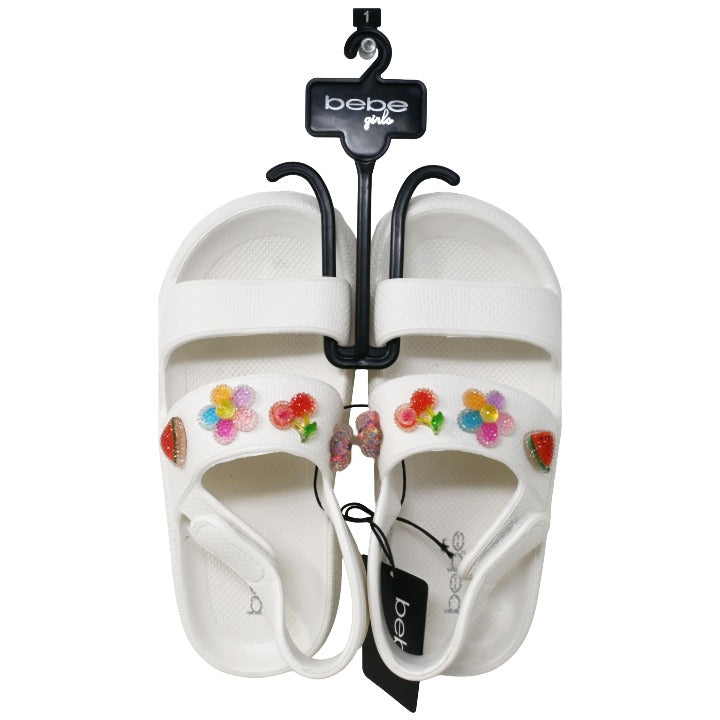 Girls White Double Strap Eva Sandals C/P 12 BEBE