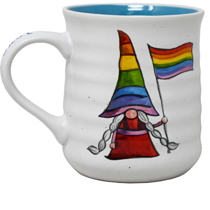 18oz SPECKLE PRIDE GNOME LOVE WINS POTTERMUG C/P 24
