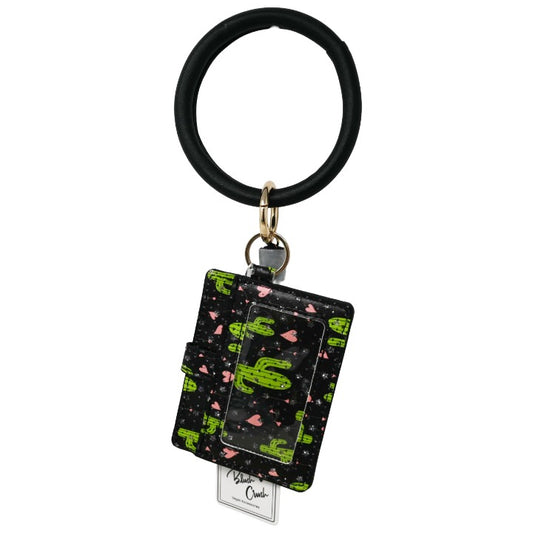 BLK CACTUS CARD CASE WITH TASSEL (NO UPC, HAS PROP 65 LABEL) C/P 100