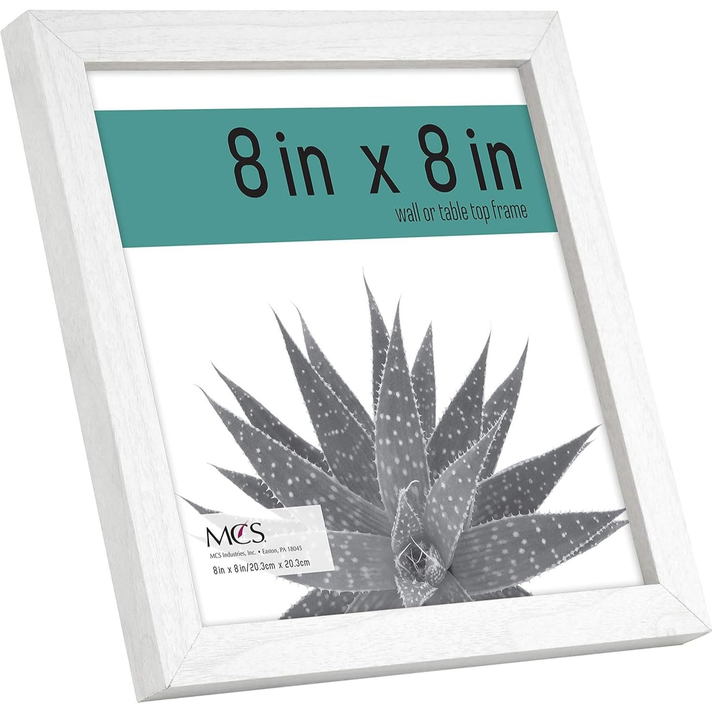 6pk 8X8" WHITE WOODGRAIN FRAME C/P 1