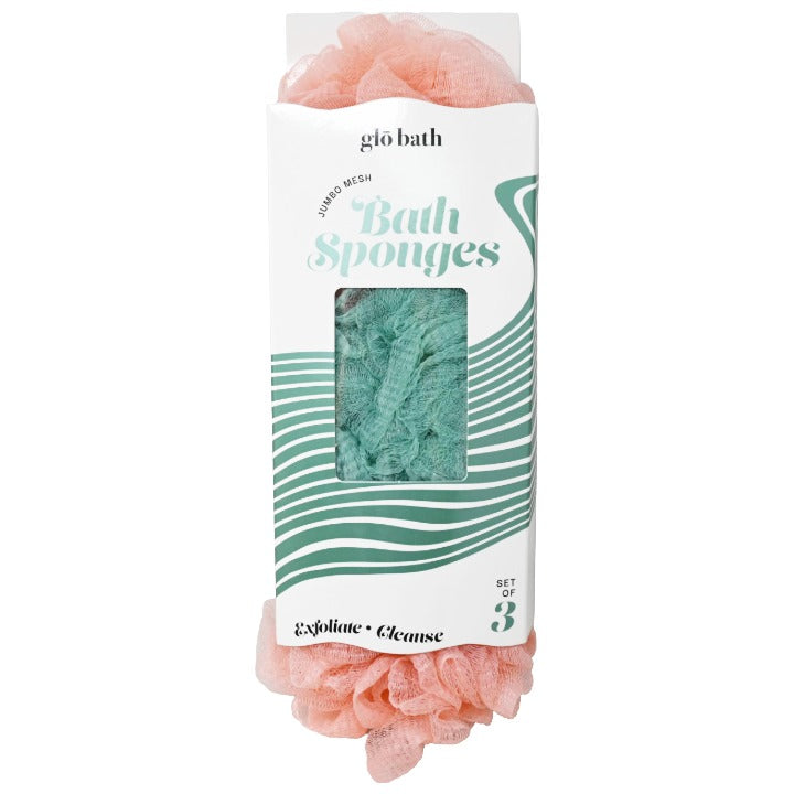 3pc JUMBO BATH MESH SPONGE C/P 12