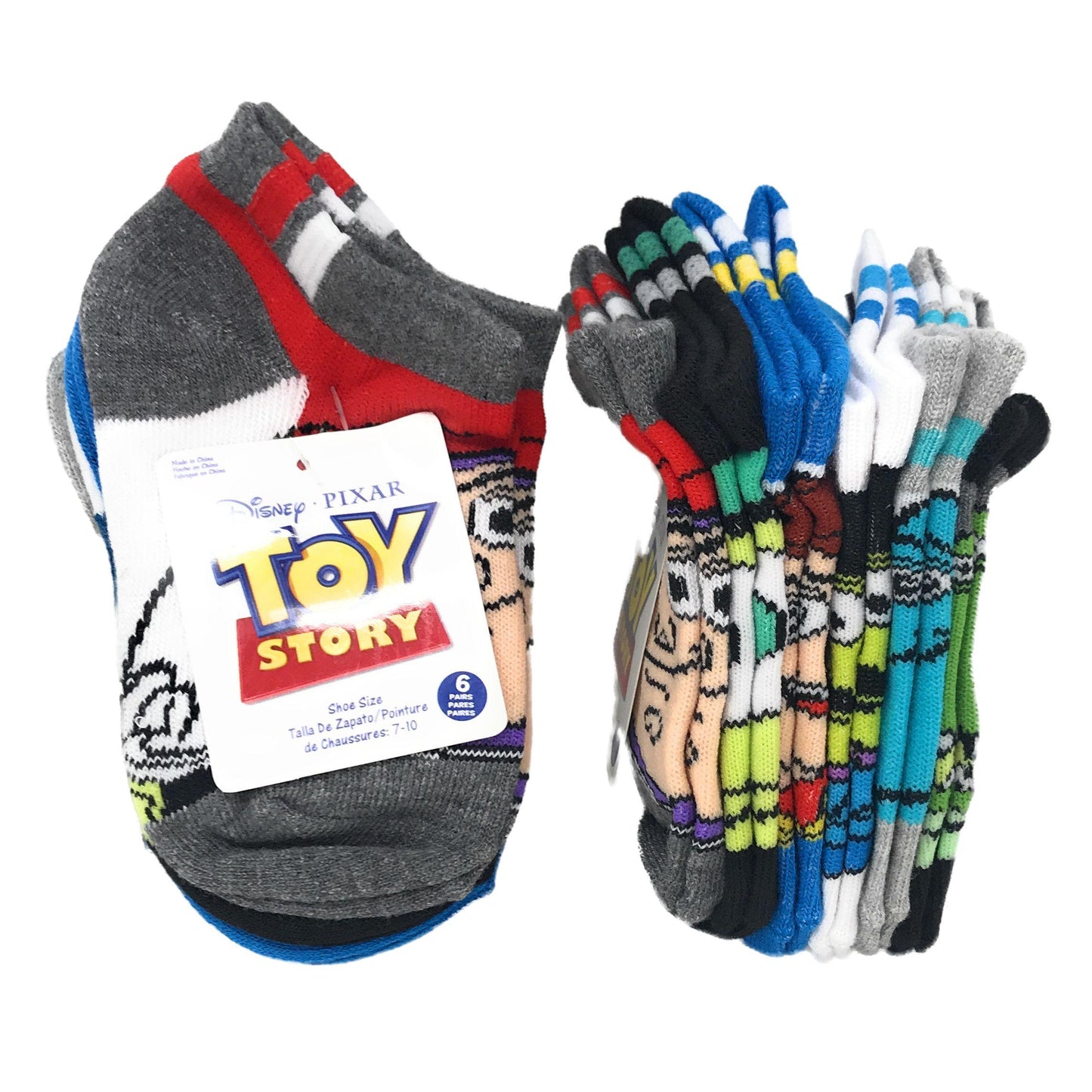 6PK DISNEY PIXAR COLLECTION WELT STRIPE LC 4-6 C/P 30