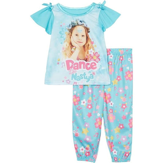 2T-4T GIRLS SHORT SLEEVE TOP W/PANTS PAJAMA SET 3-ASST SIZE C/P 6