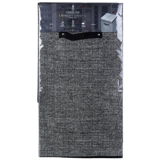 14"x25" LONDON FOG CHARCOAL FOLDABLE HAMPER C/P 8