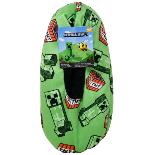 1pk M/L BOYS MINECRAFT BOOM SNUGGLE TOE BOOTIES C/P 60