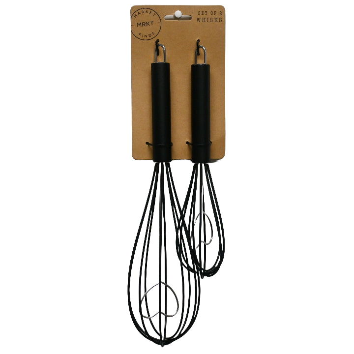 2 Pack Whisk Set with Sillicone Heads and Handles C/P 48