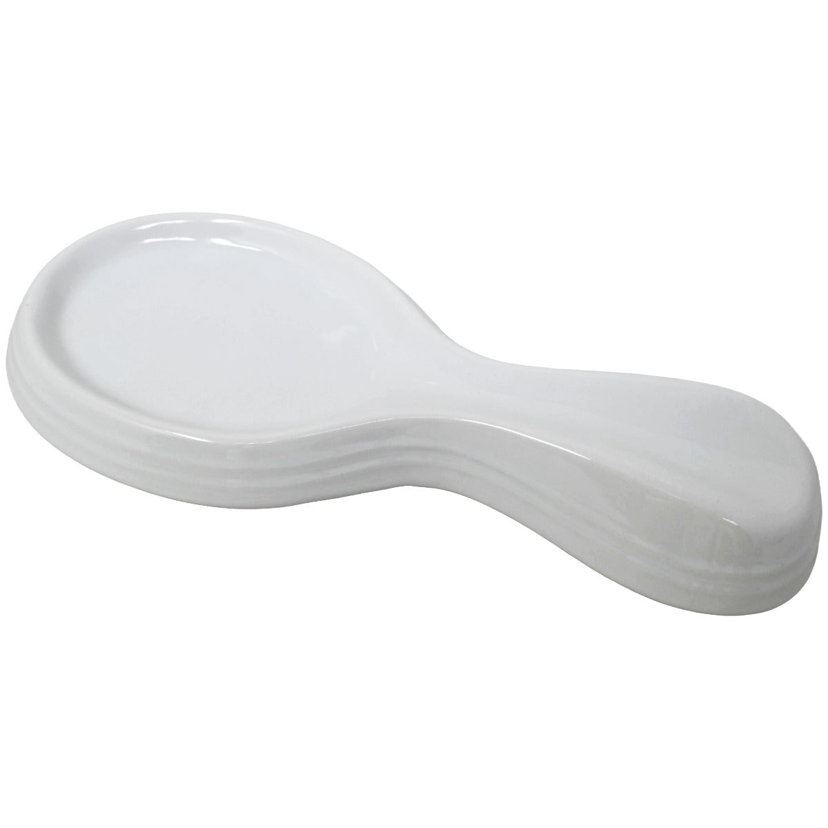 Wht Ceramic Spoon Rest C/P 24 American Atlier