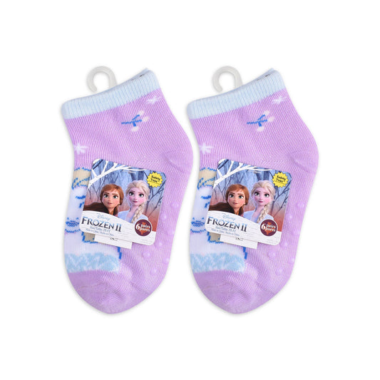 6pk 3T-5T FROZEN 2 WILD SPIRITED QTR SOCKS C/P 12