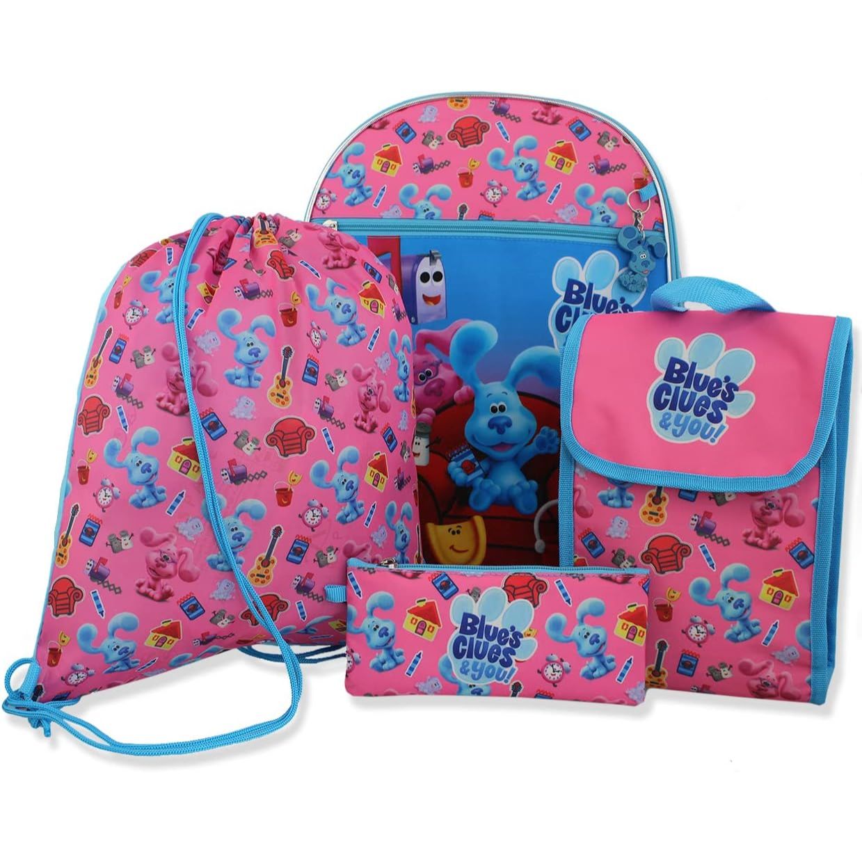 5pc BLUE'S CLUES PINK BACKPACK SET C/P 35