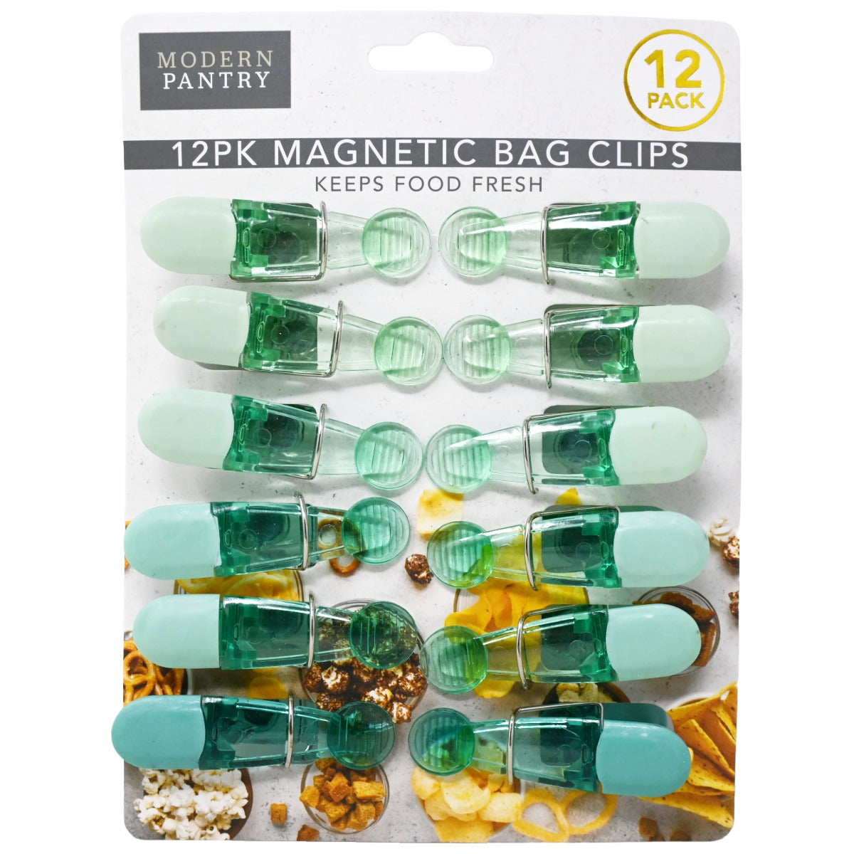 12pc Grn Mag Bag Clips C/P 48