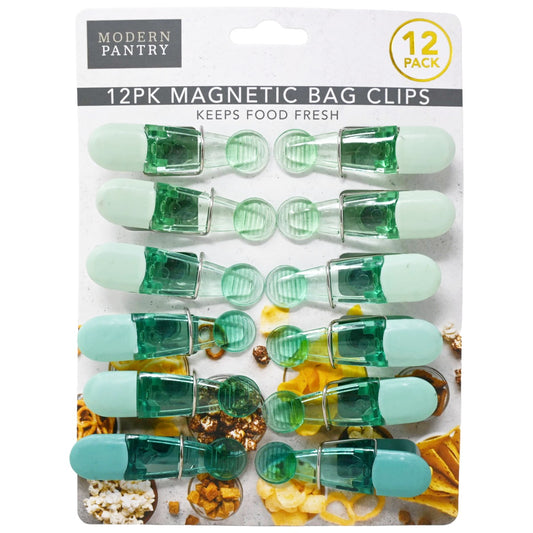 12pc Grn Mag Bag Clips C/P 48