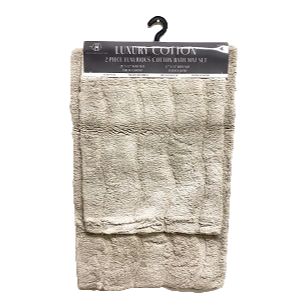 2pc SUSAN SILVER BATH MAT C/P 12