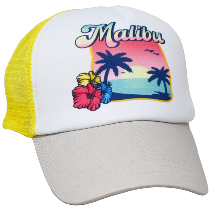 WHITE MALIBU LADIES TRUCKER HAT C/P 50