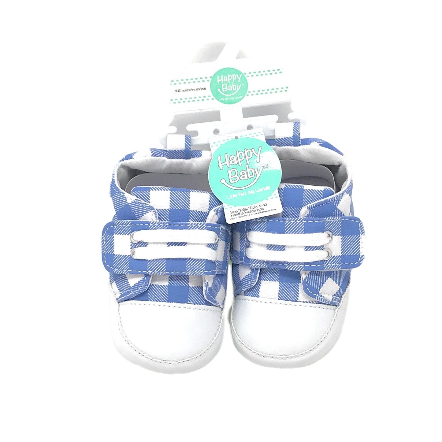 1PK HAPPY BABY GINGHAM FABRIC SNEAKER C/P 36