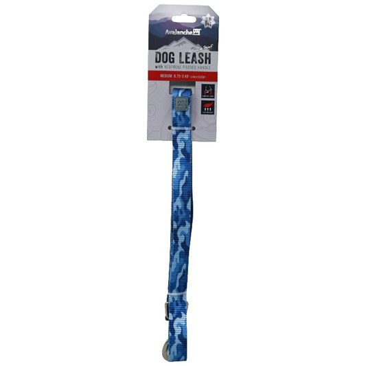 DOG LEASH W/NEOPRENE BACKING BLUE C/P 48 AVALANCHE