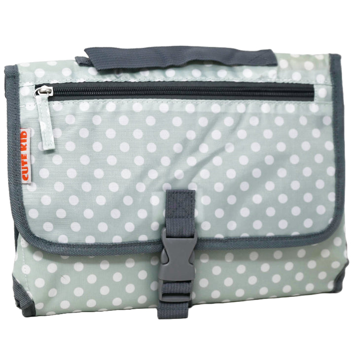 *OUTSIDE OF CA* GRN/POLKA DOT BABY PORTABLE CHANGING PAD C/P 25