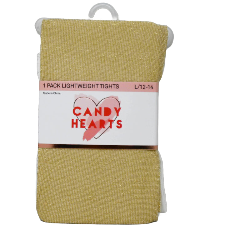 1pk GOLD CH SPARKLE LWT FOOTED SOCKS SIZE 12-14 C/P 60