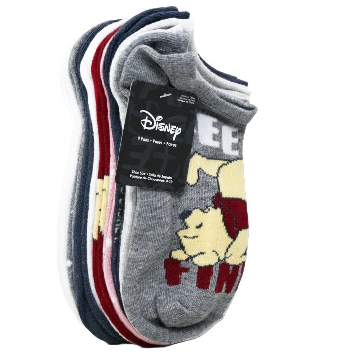 9pk POOH FEELIN FINE NS SOCKS SIZE 9-11 C/P 60