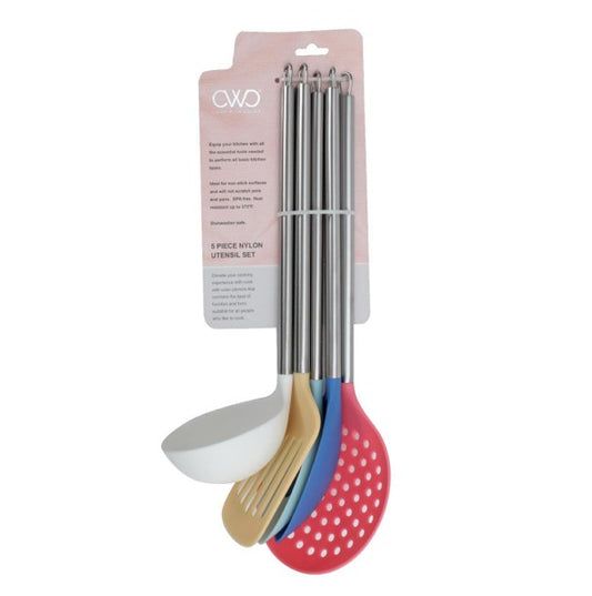 5pc NYLON MULTICOLOR UTENSIL SET C/P 48