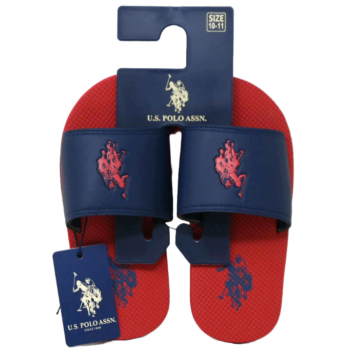 NAVY/RED BOYS SANDALS SIZE 10-4 U.S. POLO ASSN. C/P 24