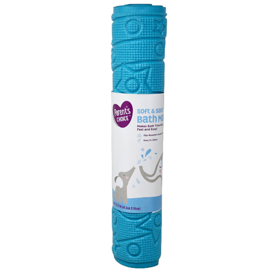 17.5"x35.75" CUSHIONED TURQUOISE BATH MAT C/P 2