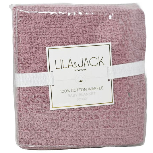 1pc 30x40" Cotton Waffle Blanket - Mauve C/P 48