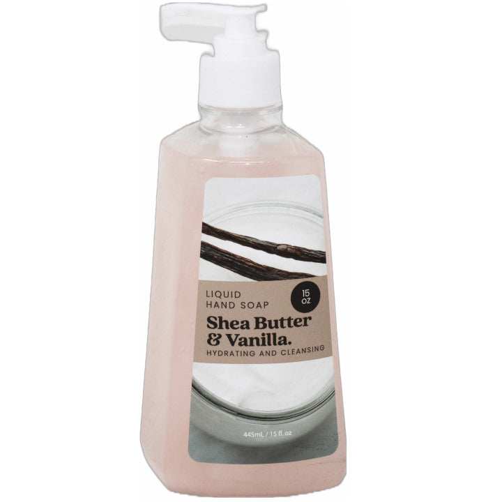 15 fl.oz VANILLA SHEA BUTTER HAND SOAP C/P 12