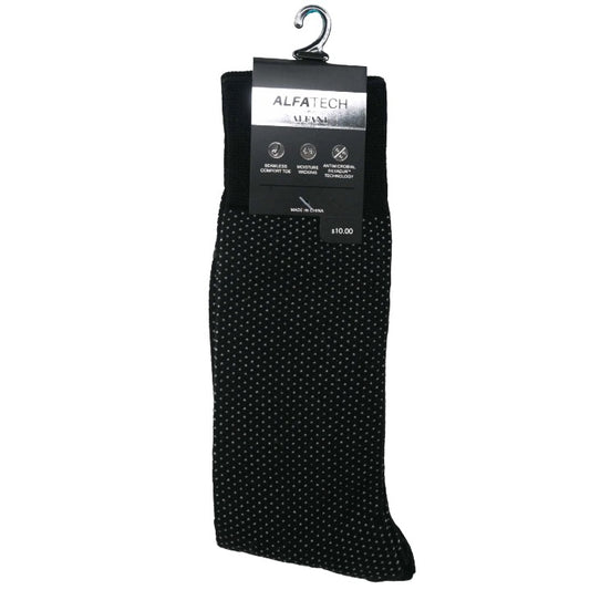 *NO USA* Mens 10-13 Black 1 pair ALFANI  DRESS  SOCKS C/P 180