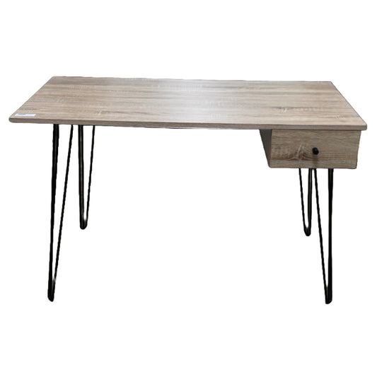 47" OAK DESK WITH METAL LEGS C/P 1