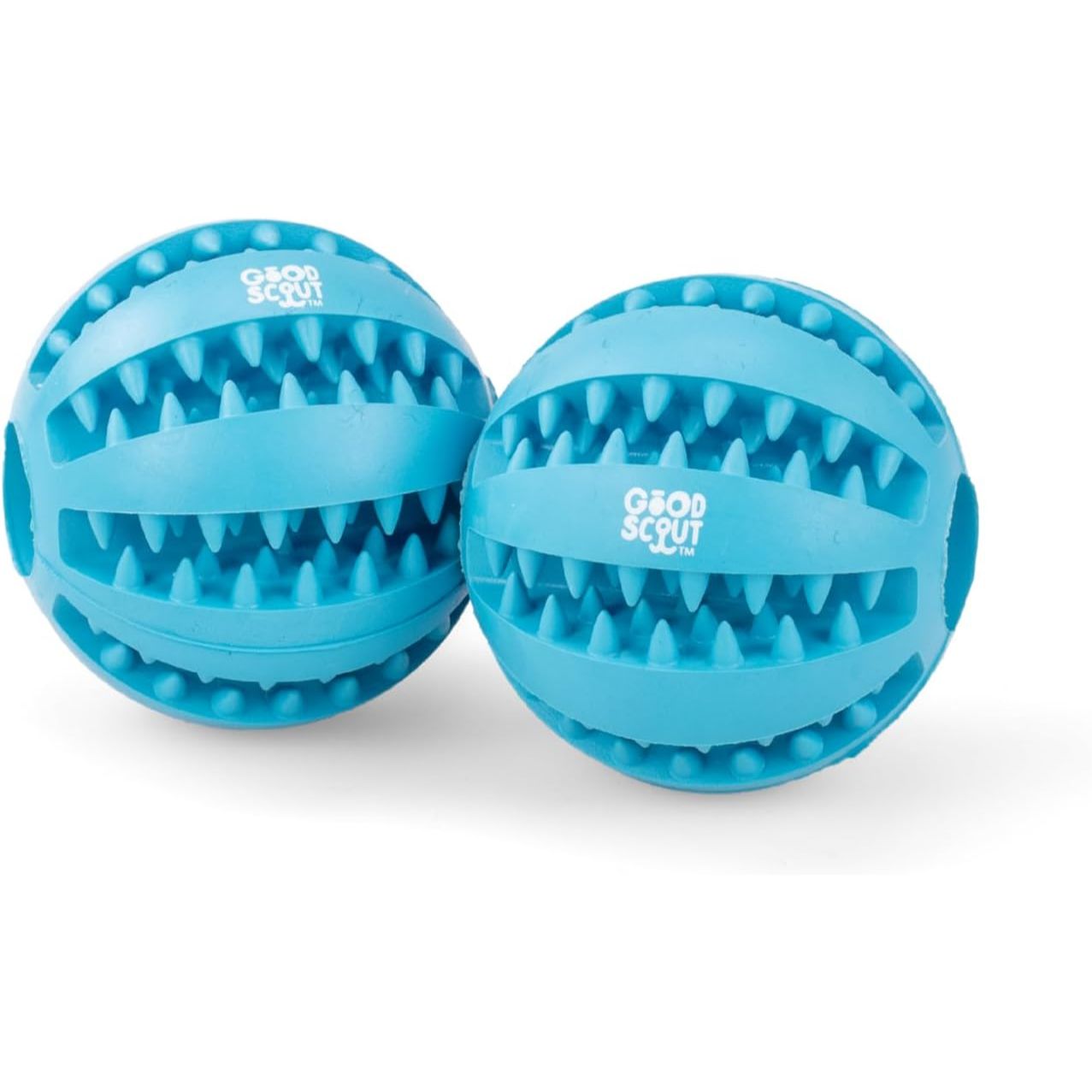 2pk BLUE RUBBER DENTAL BALL PET TOY C/P 50