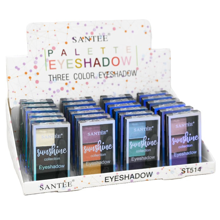 4 Asst 3 Color Eye Shadow Kit Sunshine Collection in 24pc Displayer C/P 288 SANTEE