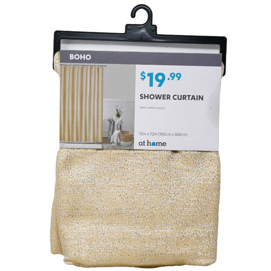 Metallic Pebble Fabric Shower Curtain C/P 24 (Pre-price $19.99)