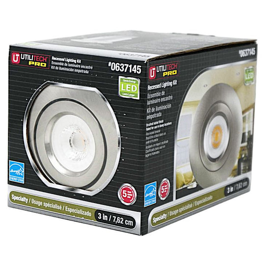 3" Rec Lighting Kit White Trim (637145) UTILITECH C/P 4