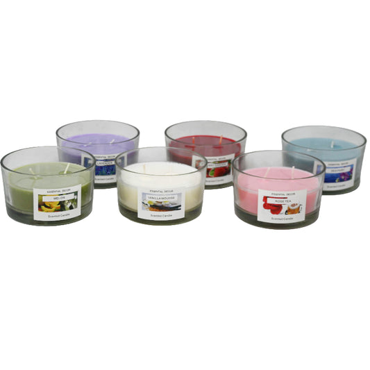 6.8oz ASST CANDLE IN GLASS JAR C/P 18