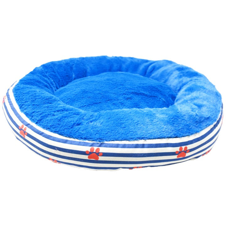 21.5"RND SAILOR PUP PRINTED PET BED C/P 12
