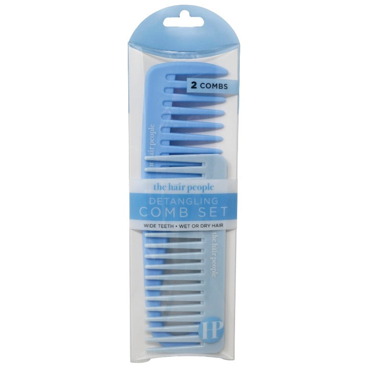 2pc BLUE DETANGLING COMB SET THE HAIR PEOPLE C/P 72