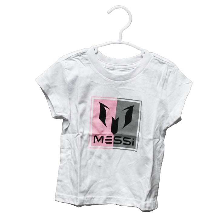 MESSI WHT BOX LOGO GRAPHIC T-SHIRT 3-ASST SIZE 12m,18m,24m C/P 24