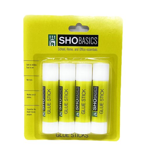 SHO BASICS GLUE STICKS 8G (4 PACK) C/P 144