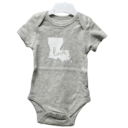 3-6 month Gray Onesie, Louisiana C/P 48
