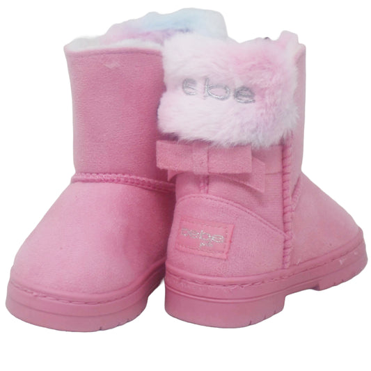 PINK MULTI BEBE TODDLER GIRLS WINTER BOOT W/BOW & BEBE LUREX 6-ASST SIZE 5-10 C/P 12