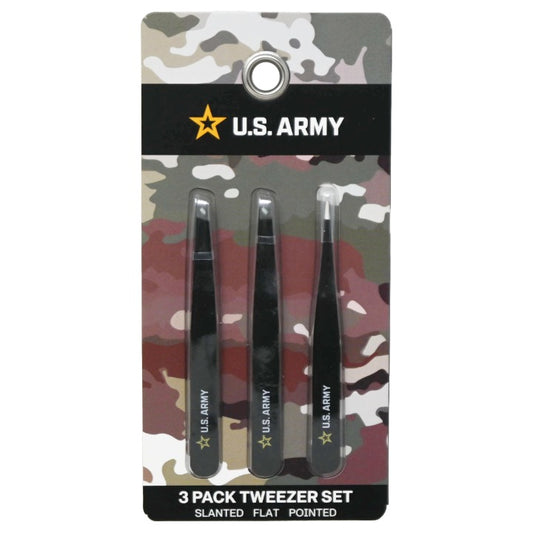 3pc US ARMY BLK TWEEZER SET C/P 72